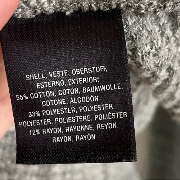 Anthropologie Postmark Maurisa Gray Waffle Knit Cowl Neck Sweater Top, Size M - Picture 7 of 7